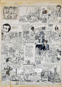 Original Comic Artwork Hand Drawn Michael Bentine's Potty Time Story Board Artwork in original Pen &