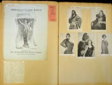 Selection of Shakespeare related ephemera to consist of a scrapbook featuring paper cut outs,