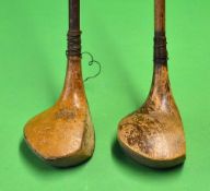 2x matching Tom King Brancaster playable shallow face persimmon woods - to incl driver and spoon