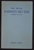 Darwin, Bernard - "The Royal Blackheath Golf Club" golf club handbook c1945 (unlisted) - original