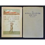 Hawtree, Frederic G (Contributor) - "St Leonards Golf & Tennis Clubs" official club handbook c1922 -