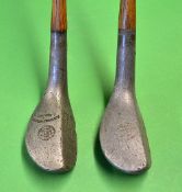 2x alloy lofted woods to incl scarce Spalding Ariel for Tom Norton Llandrindod Wells stamped M.1