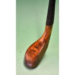 Bussey London golden beech wood late longnose scare neck driver c1890 with 44" limber shaft and