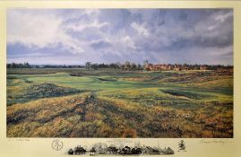 Hartough Linda "1993 THE 17TH HOLE - ROYAL ST GEORGE'S GOLF CLUB" signed limited edition colour