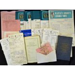Collection of cricket scorecards, programmes and some tickets from 1970s onwards - to incl