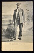 Rare Wm Auchterlonie golfing postcard - titled "Golf Champion 1893" - Wrench Series No. 2009 -