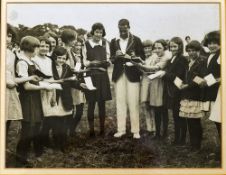 Herbert Sutcliffe England and Yorkshire cricket/golf photographs (2) to include press photograph