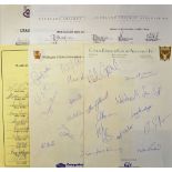 1995/96 Official New Zealand provincial signed team sheets including teams such as Central District,
