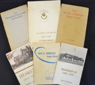 6x North West England golf club handbooks from the 1930s onwards by Robert HK Browning, Guy