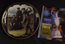 Rare R&A Open Championship Presentation ltd ed bone china plate - featuring "The Triumvirate" to