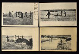 Collection of "Golfing Series" postcards of The Old Course St Andrews to incl "Driving off", "This