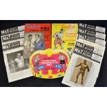 Collection of Boxing and Wrestling programmes from 1952 onwards to include 1952 British Empire