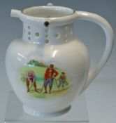 Rare Foley China Co., golfing decorated large "Puzzle" jug c1920 - decorated with colour transfer