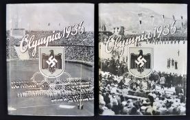 2x rare 1936 Olympic Games Report Books - for both the Summer and Winter games issued by