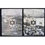 2x rare 1936 Olympic Games Report Books - for both the Summer and Winter games issued by