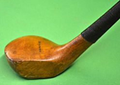 Fine D M Patrick Leven golden persimmon scare neck driver fitted with original oversize hide grip