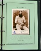 W G Grace Cricket 150th Anniversary ltd ed Commemorative Stamp Album produced by Stamp Publicity ltd