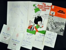Collection of celebrity Pro-Am signed programmes, score cards, menus and invitations from the