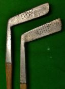 2x interesting patent flat sided hosel putters to include James Braid Orion stamped Rowan Glasgow