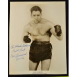 Gus Lesnevich (USA) World Light heavyweight boxing champion signed and dated photograph - three