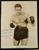 Gus Lesnevich (USA) World Light heavyweight boxing champion signed and dated photograph - three