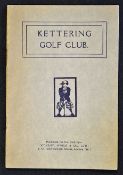 Kettering Golf Club - golf club handbook privately publ'd 1922 c/w original pictorial wrappers, List