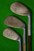 3x large headed niblicks - incl Forgan, Cochrane and F H Ayres - all with full length grips - one