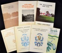 Collection of various Scottish Centenaries and Golf Club Hand Books (2x signed) including "100 Years