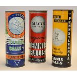 Collection of various interesting tennis ball tins and balls from the 1940s onwards to include an