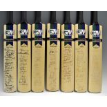 1999 Cricket World Cup collection of 12 official signed bats - comprising full-size Gunn & Moore "