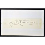 Max Schmeling original period boxing autograph - signed in ink and laid on card. Note: