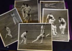 Collection of 1930s county cricket press photographs (15) - to include Middlesex, Surrey, Yorkshire,