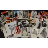 Collection of boxing autographs, publicity postcards, photographs and other ephemera to incl