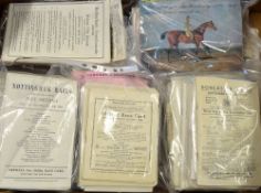 Collection of 1960s horse and greyhound flat racing cards - some earlier and includes The Derby, The