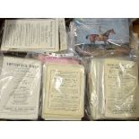 Collection of 1960s horse and greyhound flat racing cards - some earlier and includes The Derby, The