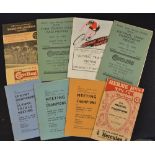 Cycle Racing programmes from 1934 to 1957 to incl National Cyclist Union held at Herne Hill for