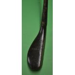 Ramsay Hunter Royal St George's late longnose driver c1890 - the slim dark stained beech wood head