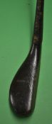 Ramsay Hunter Royal St George's late longnose driver c1890 - the slim dark stained beech wood head