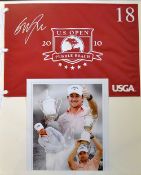 Graeme McDowell - 2010 US Open Golf Champion - signed display to incl signed Official USGA Open Golf