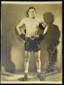 Joe Louis World Heavyweight Boxing Champion signed black and white photograph - full length boxing