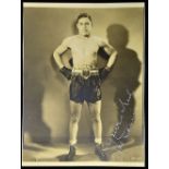 Joe Louis World Heavyweight Boxing Champion signed black and white photograph - full length boxing