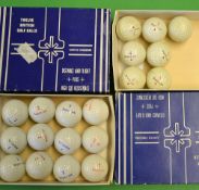 19x British "Super Jet" dimple golf balls mostly unused in the original golf ball boxes