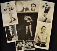 Collection of 1930/40s World Boxing Champion signed various photographs to incl Fred Apostoli (