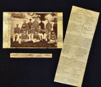 1880 Rare Original Australia Cricket Team Photograph with the original newspaper match report