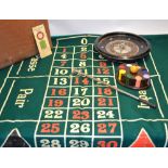 Casino de Monte-Carlo Roulette Gaming Set - including Roulette wheel c/w 2x balls, original dark