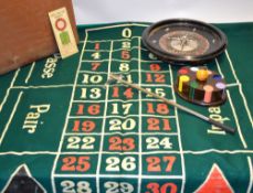 Casino de Monte-Carlo Roulette Gaming Set - including Roulette wheel c/w 2x balls, original dark