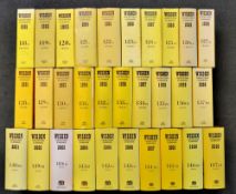 30x Wisden Cricketers Almanacs from 1981 to 2010 - to incl 20x hardbacks c/w dust jackets - soft