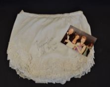 1977 Virginia Wade Wimbledon Lawn Tennis Ladies Champion match worn signed tennis panties comprising