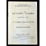 Rare 1908 London Olympic Games Opening Day Programme for 13th July in the original paper wrappers,
