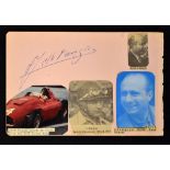 JUAN MANUEL FANGIO Grand Prix autograph (b.1911 - d.1995) large signature signed in ink pen, ex